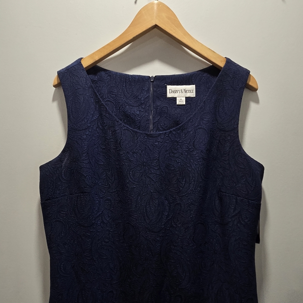 DANNY & NICOLE dark blue and black dress size 14